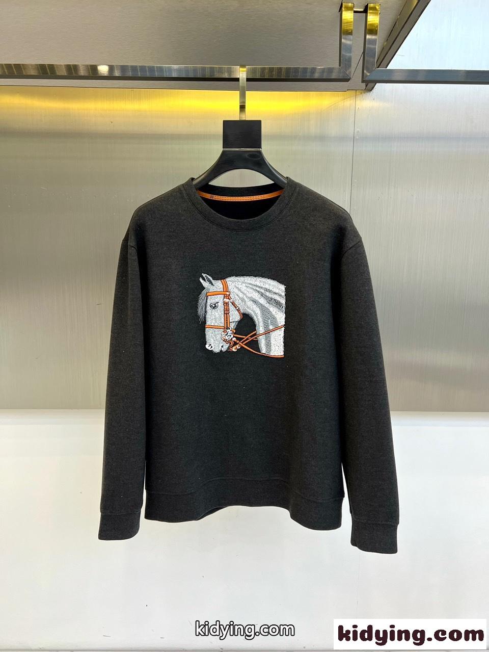 エルメス Tシャツ 偽物 カジュアル 快適 スウェットシャツ プルオーバー-0