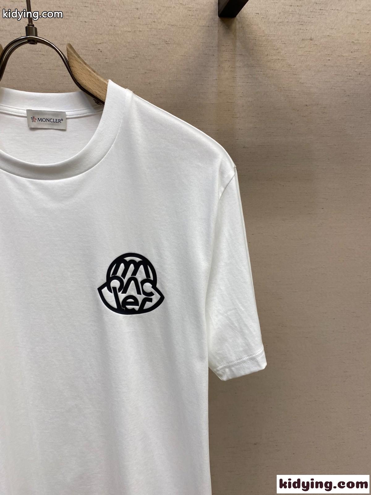 モンクレール Tシャツ コピー 定番 カジュアル プリント 半袖Tシャツ ホワイト-0