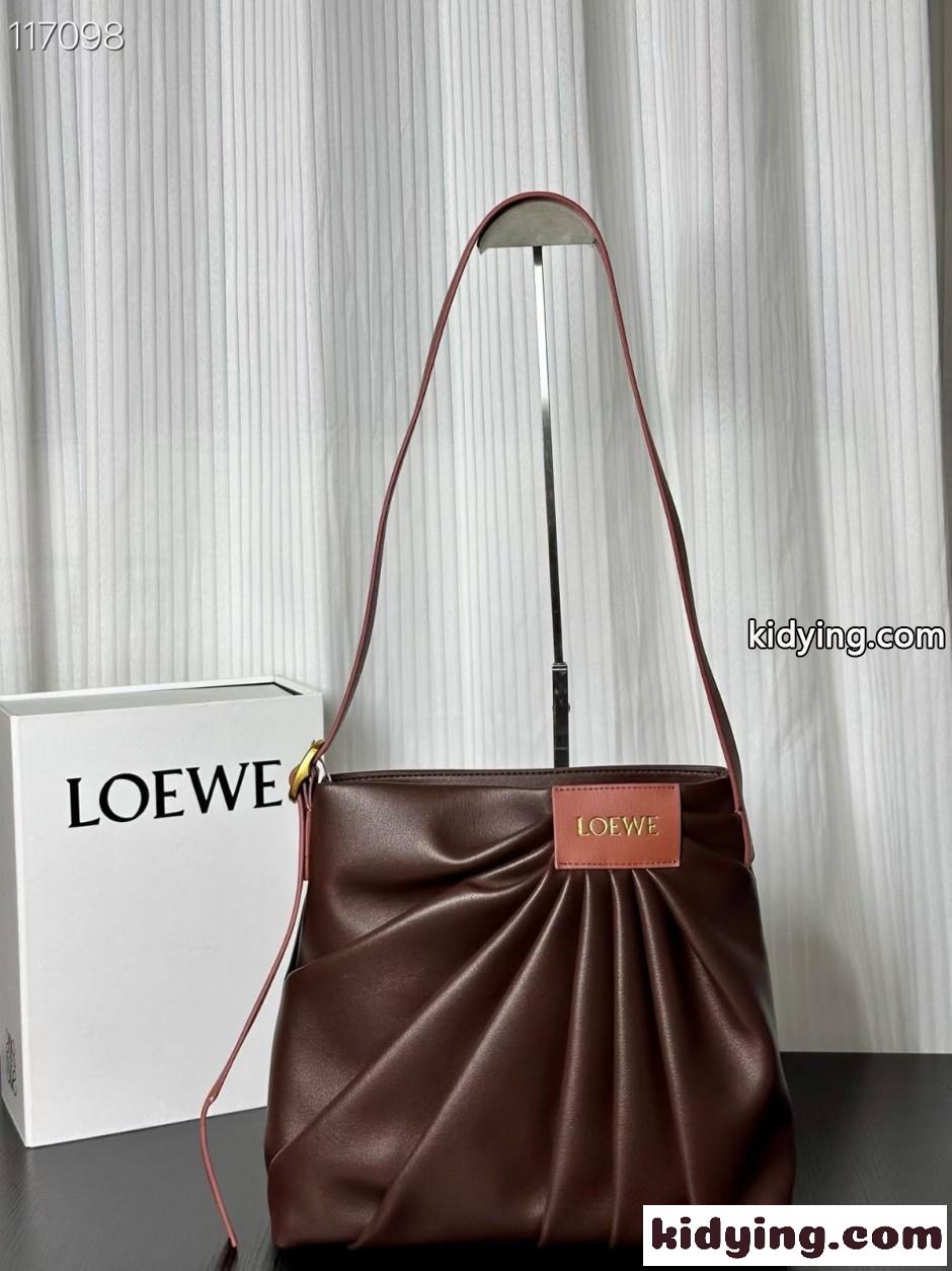大人気 新作 LOEWE ドレープ トートバッグ ロエベ スーパーコピー ダークブラウン-2