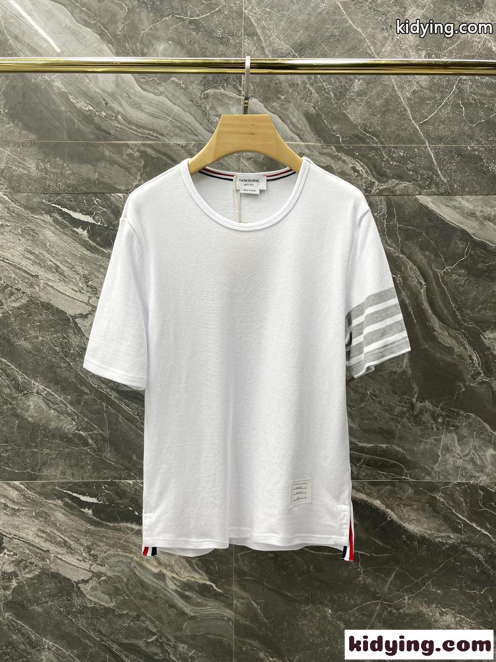 男女兼用 人気 クルーネック 定番 トムブラウン tシャツ コピー 半袖 高級感 コットン トップス-4