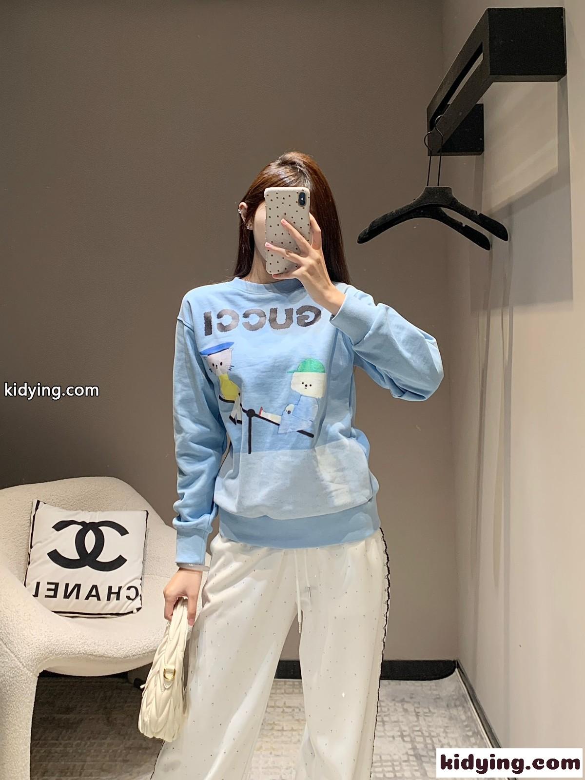 可愛い プリント グッチ Tシャツ コピー 合わせやすい スウェットシャツ-0