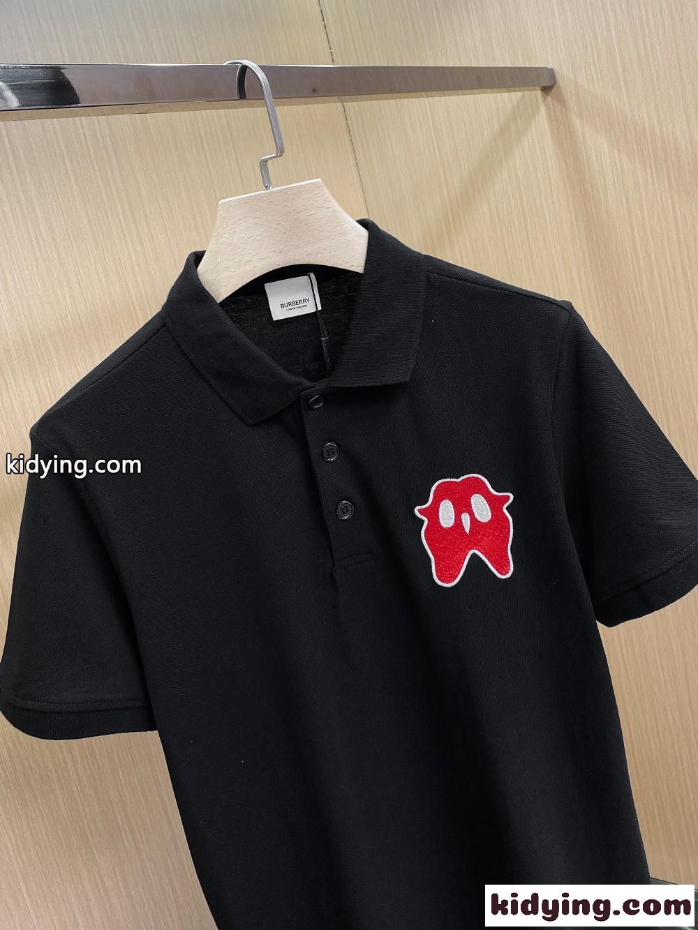 バーバリー Tシャツ コピー 半袖 モンスターグラフィック コットンピケ オーバーサイズ ポロシャツ-2