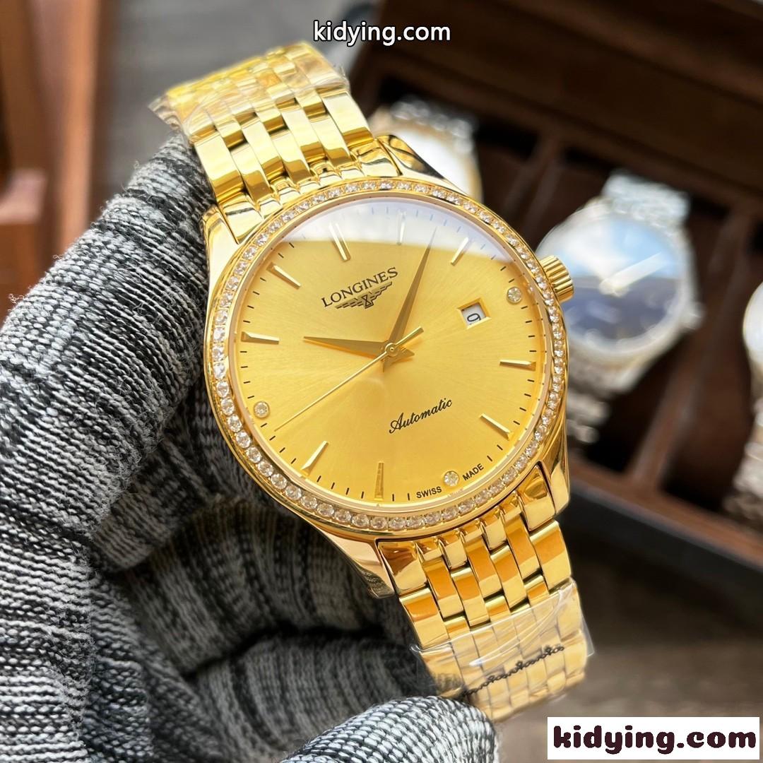 シンプル ビジネス 定番 人気 日付表示 ロンジン 時計 コピー 40mm メンズ おしゃれ 腕時計-2