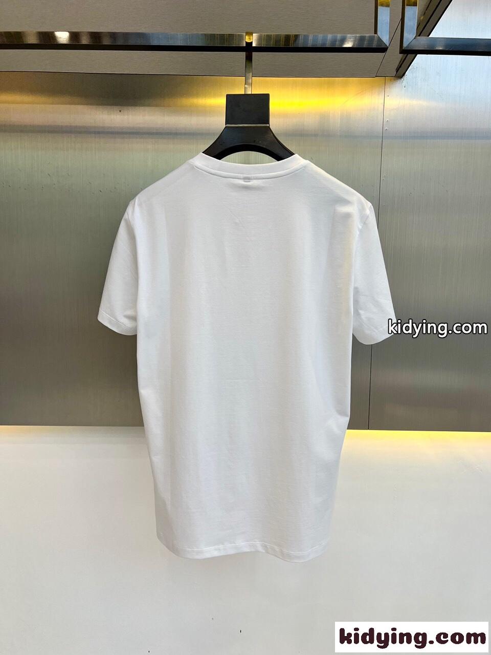 定番 合わせやすい クルーネック エルメネジルド・ゼニア Tシャツ コピー 半袖Tシャツ-4