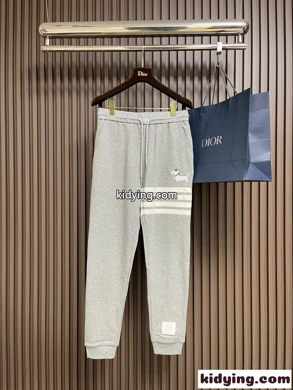 カジュアル 定番 4BAR スウェットパンツ トムブラウン パンツ 偽物 グレー-0