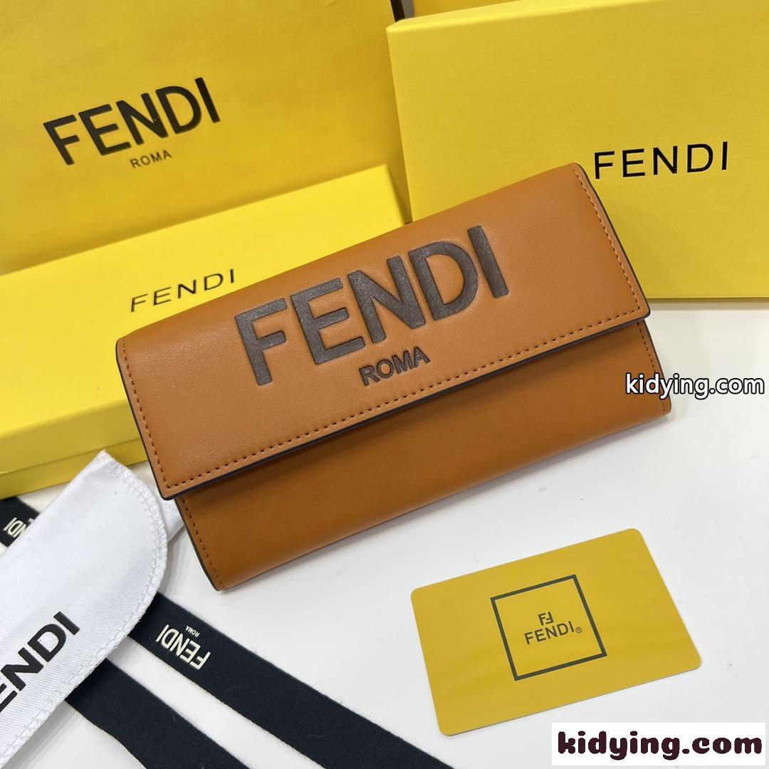 FENDI ROMA コンチネンタル財布 フェンディ 財布 人気 コピー ウォレット ブラウン-1