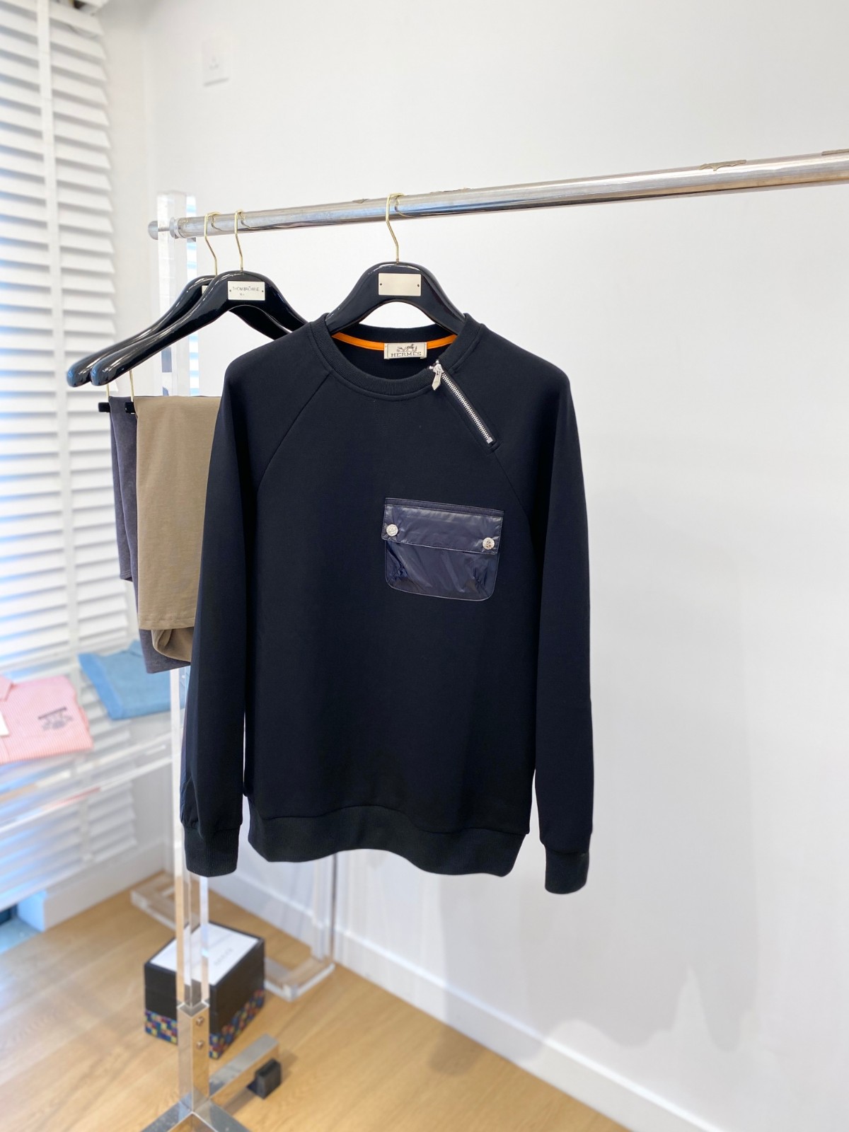 エルメス Tシャツ コピー カジュアル おしゃれ クルーネック コットンスウェットシャツ-0
