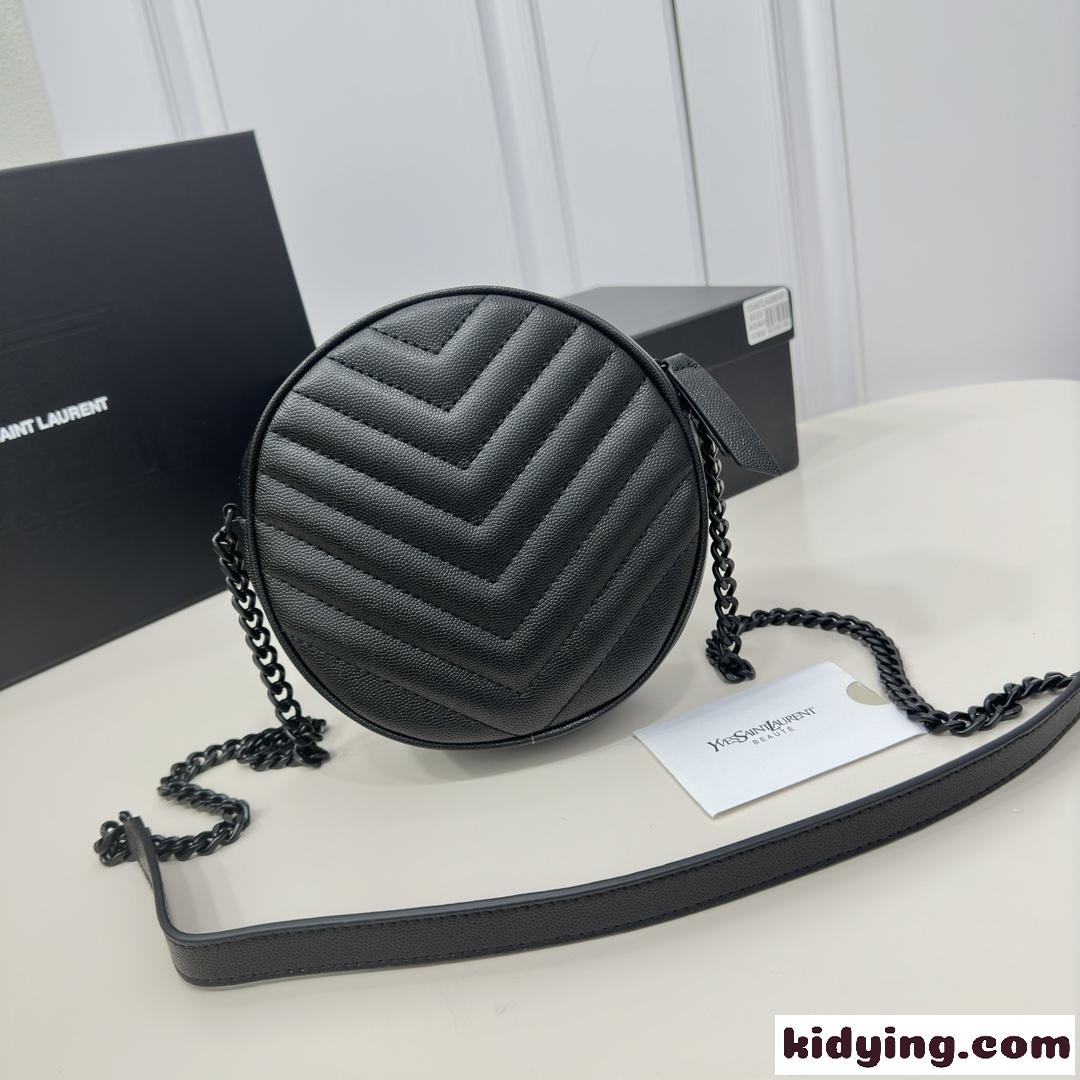 可愛い イヴ・サンローラン バッグ コピー YSL ヴィニル ラウンド ショルダーバッグ-0
