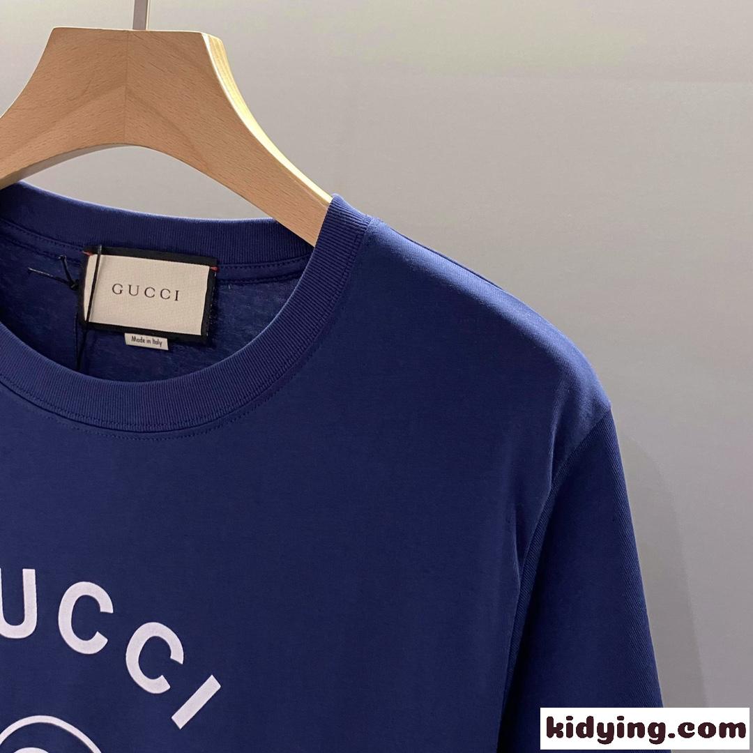 ユニセックス おしゃれ ロゴ プリント グッチ 半袖Tシャツ コピー 人気 クルーネック トップス-4