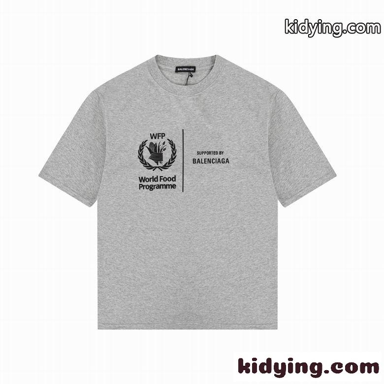 合わせやすい 春夏 トップス 定番 クルーネック プリント バレンシアガ 半袖tシャツ コピー カジュアル-2