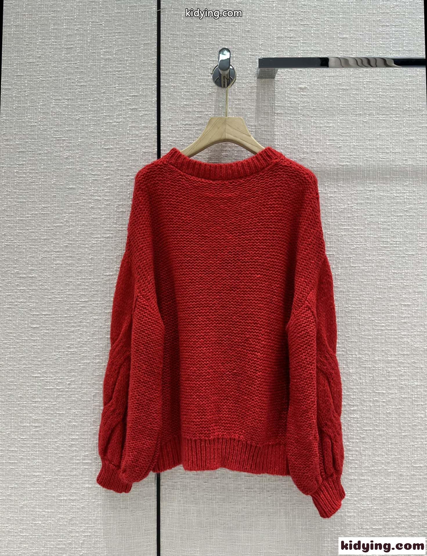 可愛い ロエベ セーター コピー レディース ふわふわ アナグラム モヘア混 クルーネック-4