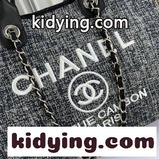 シャネル 大容量帆布がスニーカーを編む シャネル バッグ 使いやすいコピー ビーチバッグの買い物袋 チェーン手提げショルダーバッグ-2