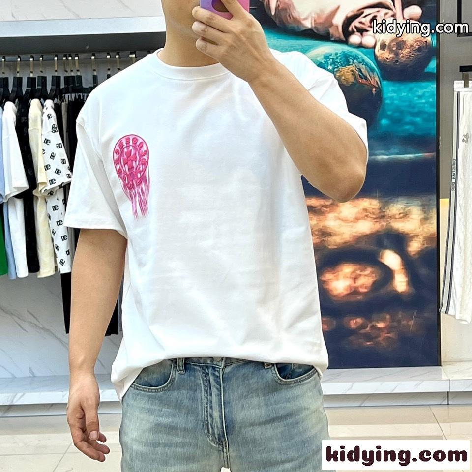 カジュアル 定番 ゆったり リラックス クロムハーツ Tシャツ コピー コットン 半袖Tシャツ-2