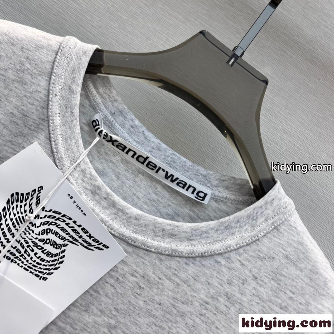 オーバーサイズ プリント コットン 半袖Tシャツ アレキサンダーワング Tシャツ コピー-4