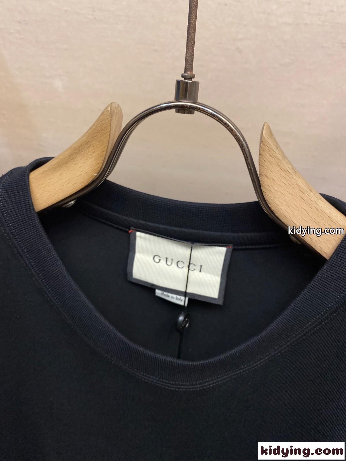 カジュアル リラックス 半袖Tシャツ グッチ Tシャツ コピー コットン トップス-0