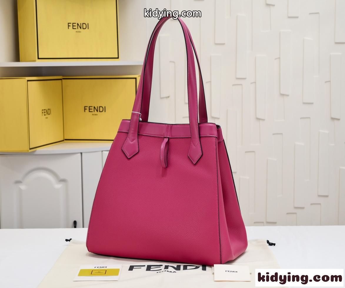 Fendi Origami ラージ 変形バッグ フェンディ バッグ コピー ピンクレザー-1