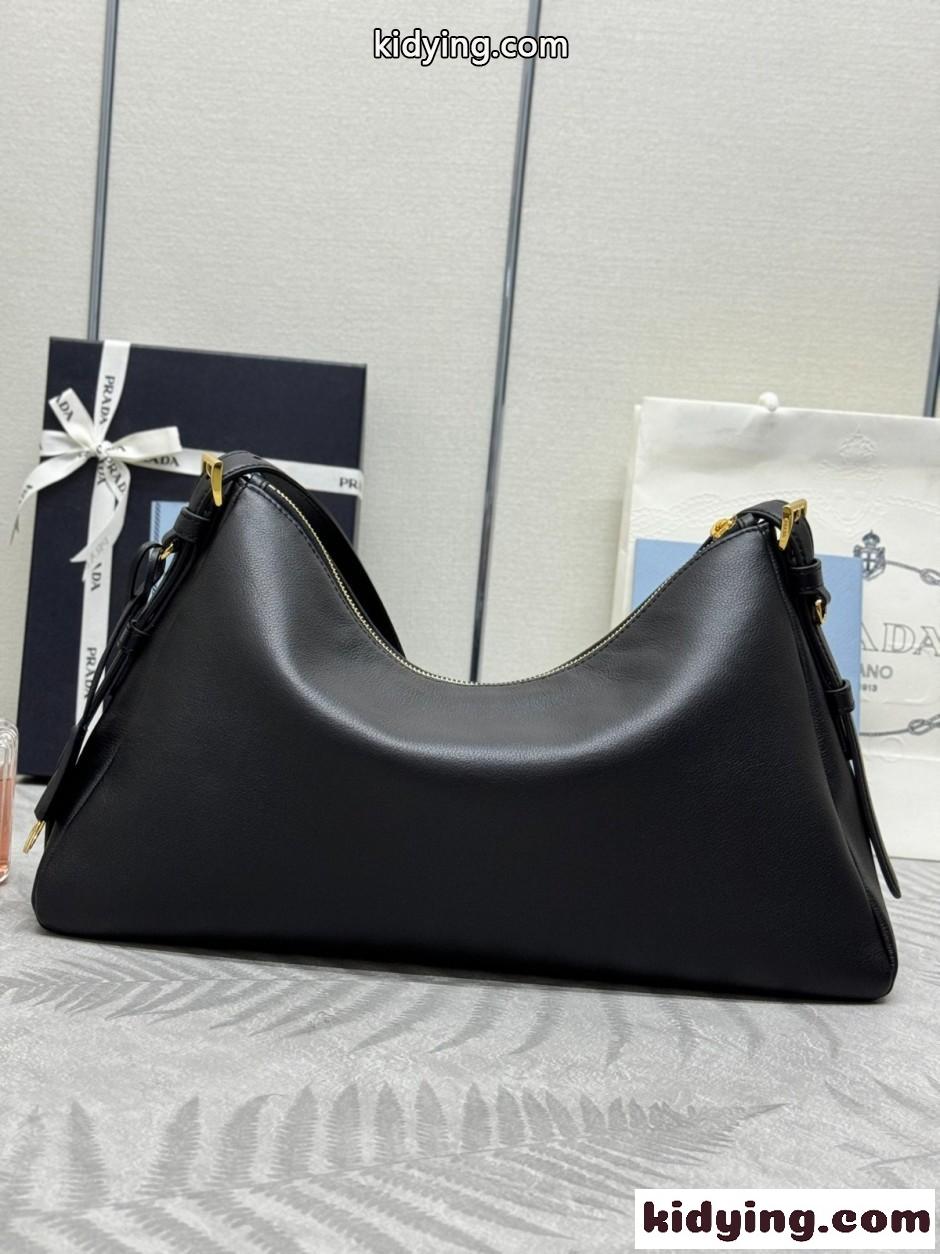 1BC228 エメ ショルダーバッグ エレガント 上品 プラダ バッグ スーパーコピー ブラック-1