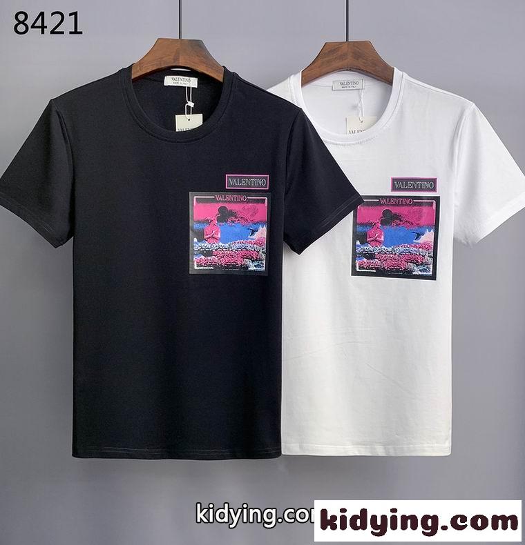 おしゃれ ヴァレンティノ Tシャツ コピー 半袖 春夏 トップス クルーネック 着心地いい 人気 カジュアル ホワイト ブラック-0