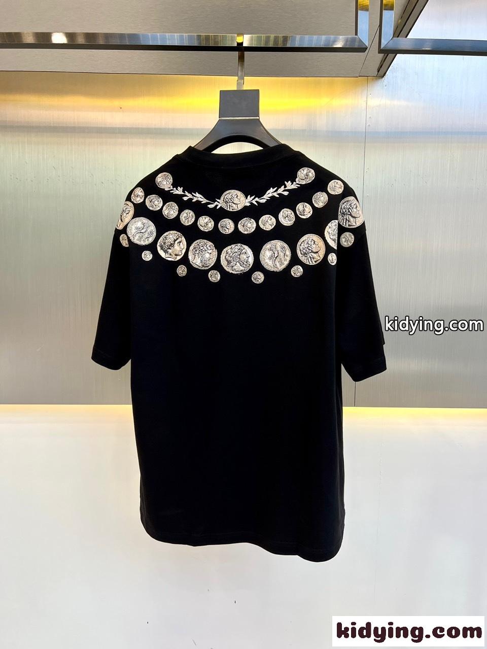 注目される おしゃれ コインプリント ドルチェ&ガッバーナ Tシャツ コピー 半袖 ブラック-4