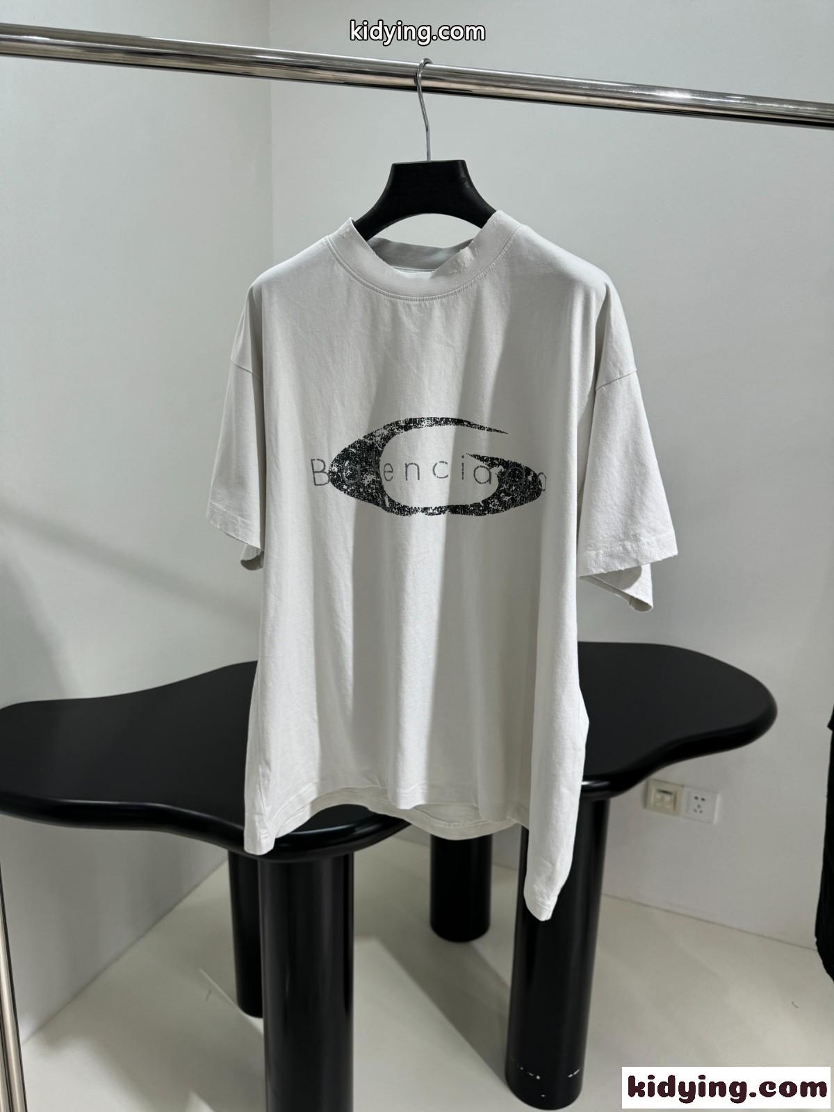 オーバーサイズ ロゴ 半袖Tシャツ バレンシアガ Tシャツ コピー ユニセックス-0