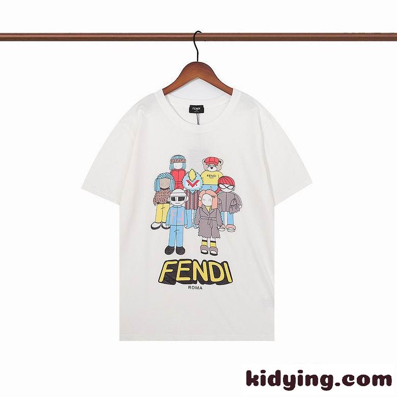 存在感のある おしゃれ プリント ゆったり クルーネック フェンディ Tシャツ コピー 半袖 トップス 夏の定番-1