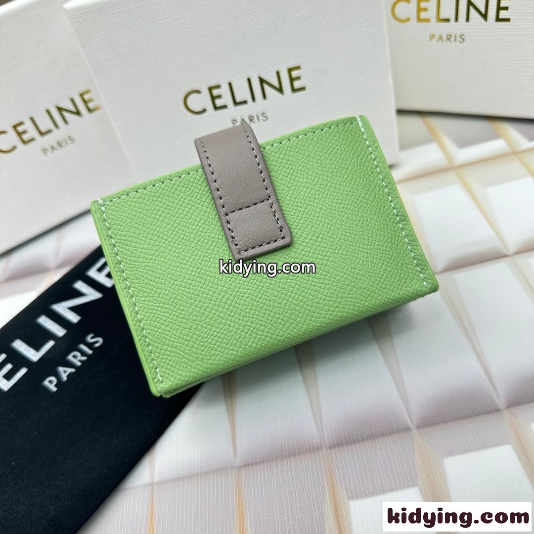 人気 セリーヌ CELINE アコーディオン カードホルダー 偽物 ロゴ-3