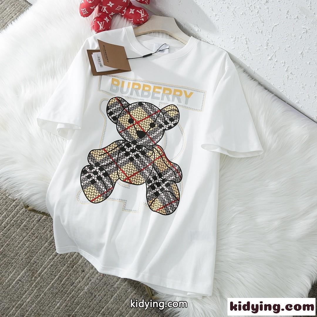 可愛い おしゃれ ゆったり プリント クールネック バーバリー 半袖tシャツ コピー 人気 定番 着心地いい-0