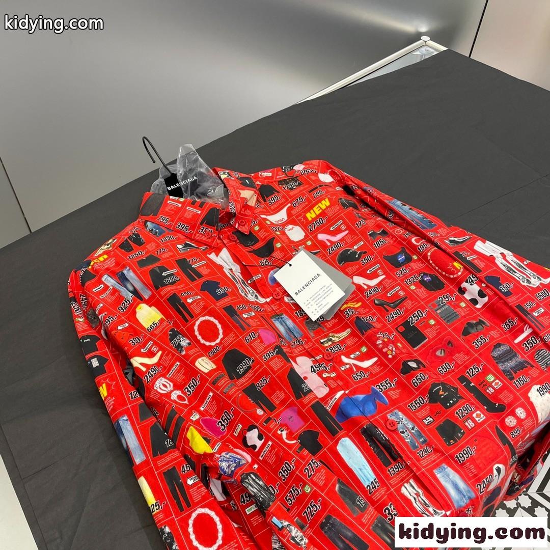 人気 新作 プリント 注目される 上品 エレガント 柔らかい バレンシアガ シャツ コピー レディース おしゃれ-4