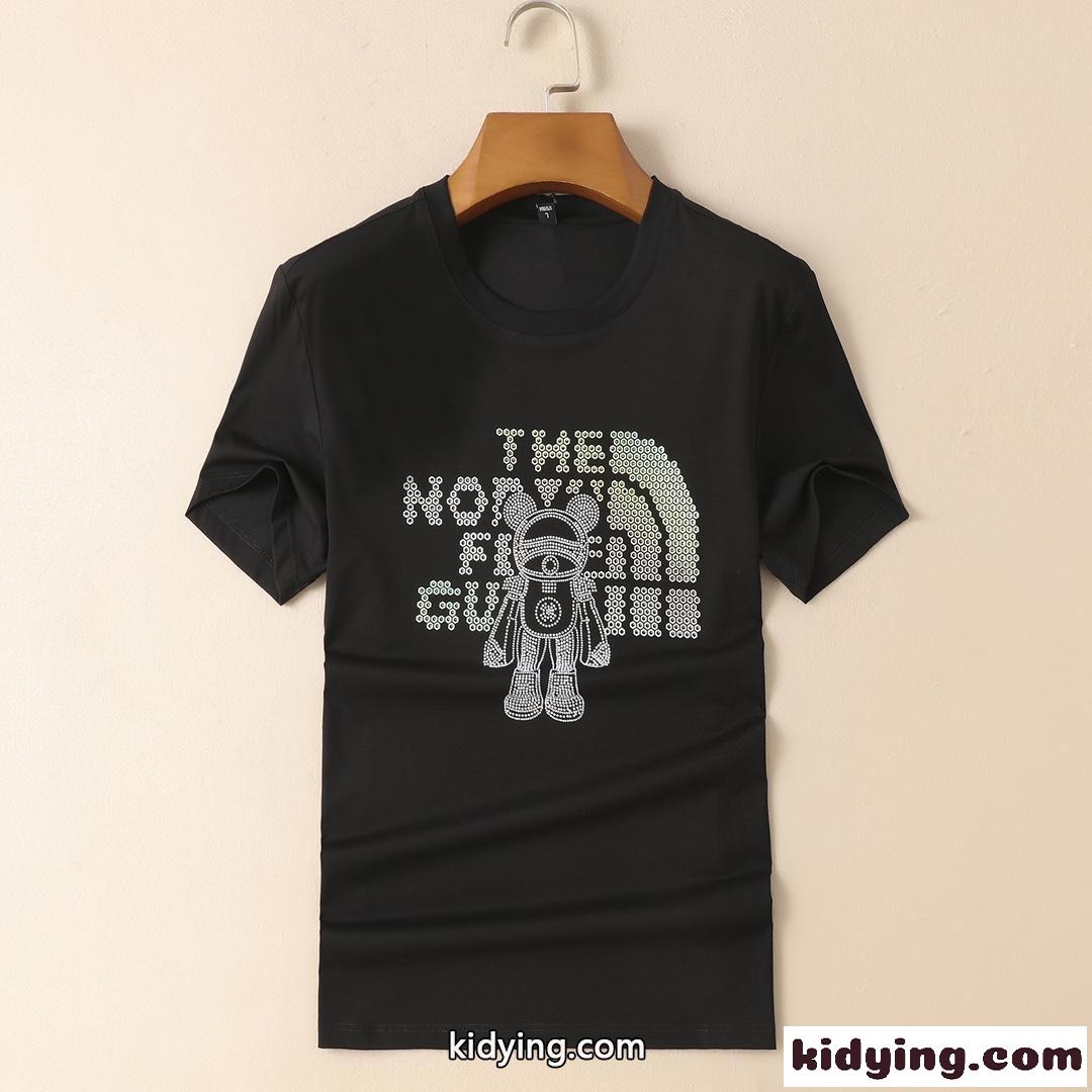 大人気 GUCCI×THE NORTH FACE グッチ Tシャツ コピー メンズ 半袖 メンズ クールネック カジュアル 定番 ホワイト ブラック-1