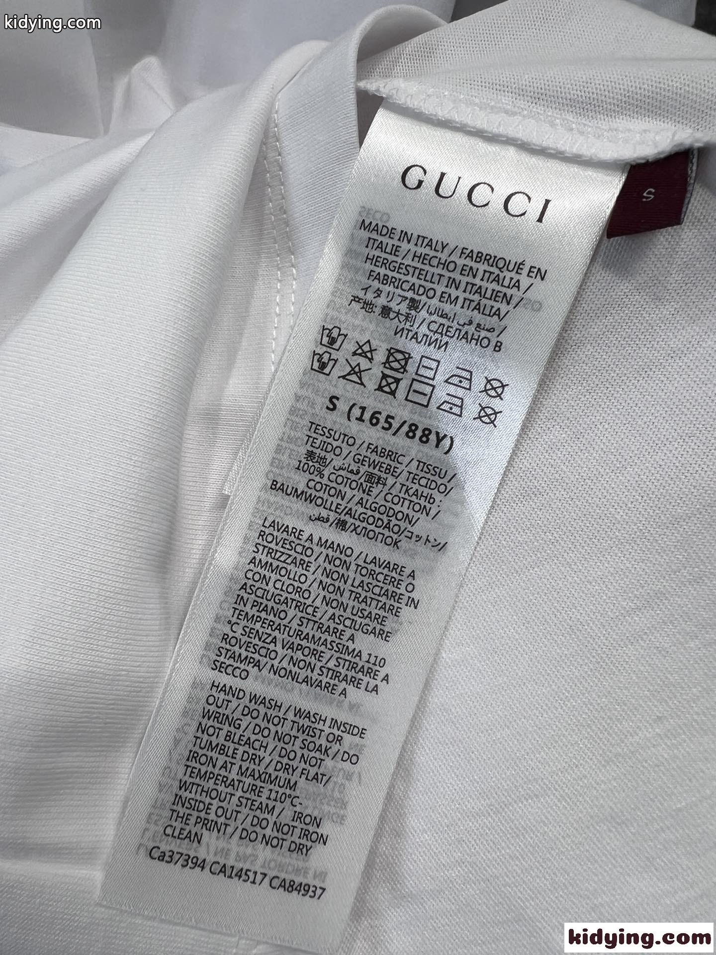 カジュアル ゆったり コットン 半袖Tシャツ グッチ Tシャツ コピー ホワイト-4
