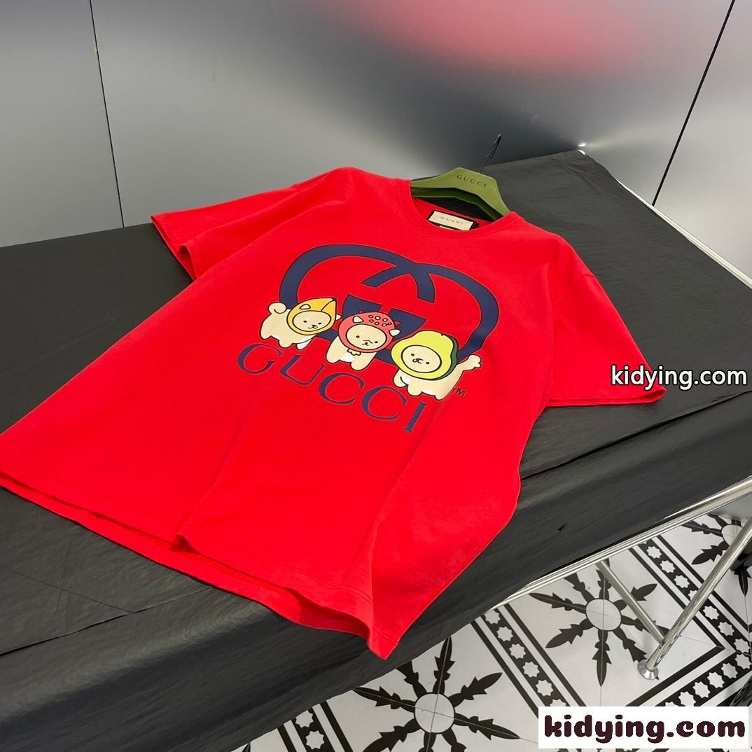 Angela Nguyen ロゴプリント コットンジャージー Tシャツ グッチ Tシャツ コピー ユニセックス-0