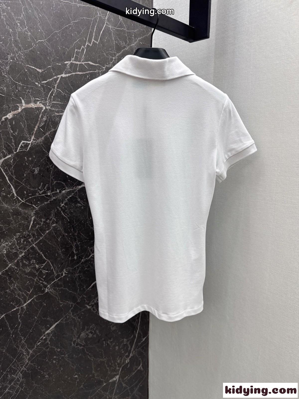 スリム フィット ストレッチ ポロシャツ ラルフローレン 半袖Tシャツ コピー ホワイト-4