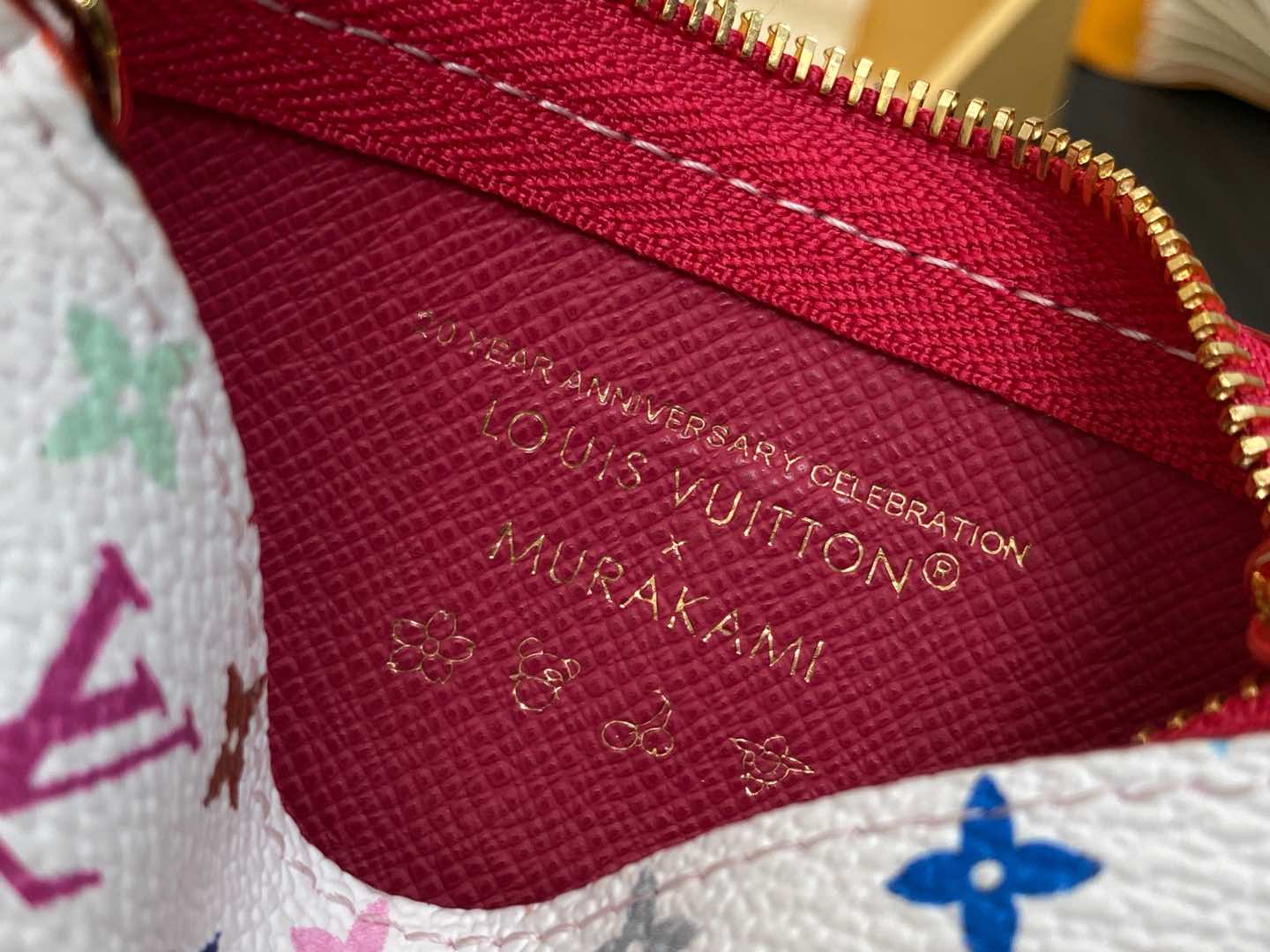 M13664 LV × TM ポシェット・クレ ルイヴィトン 財布 スーパーコピー キーケース ホワイト-4