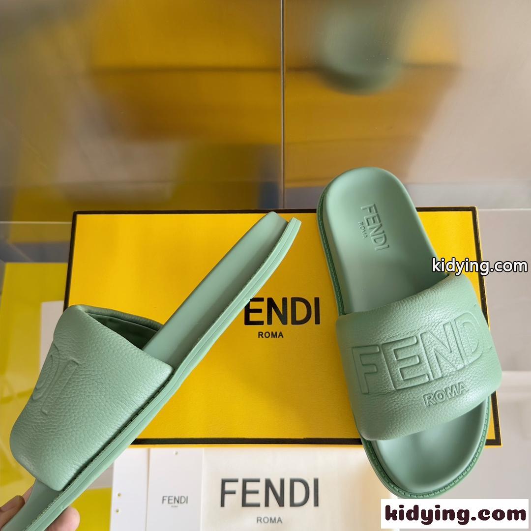 春夏 定番 FENDI ROMA スライド フェンディ サンダル スーパーコピー グリーン-0