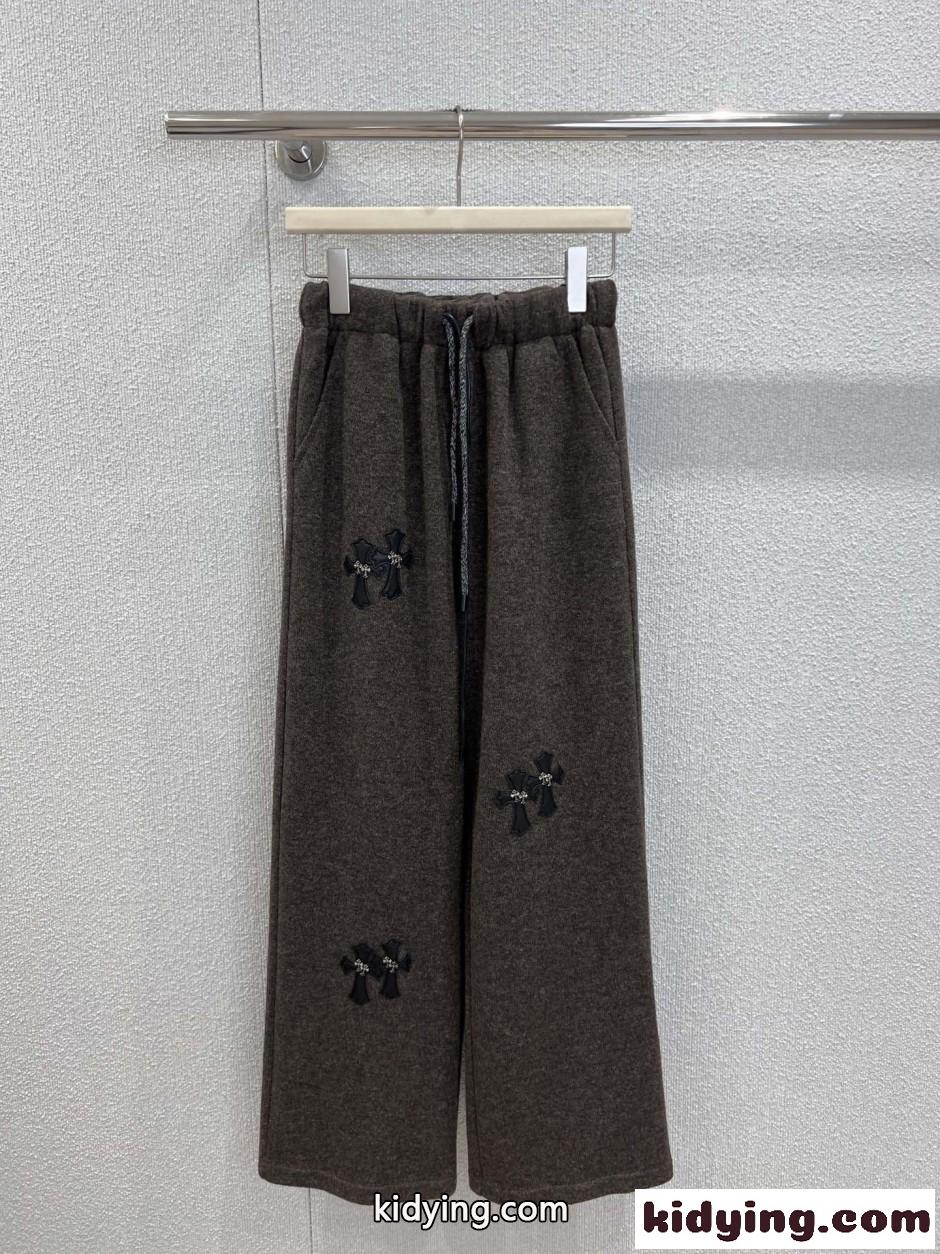 クロムハーツ パンツ 偽物 ロングパンツ 秋冬 クロスパッチ カジュアルパンツ-0