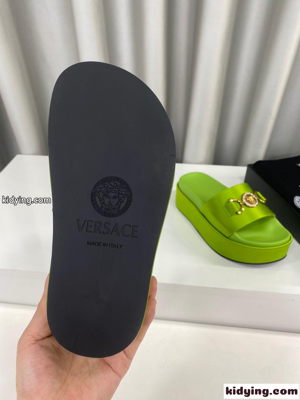 メデューサ プラットフォームサンダル 厚底 ヴェルサーチェ サンダル コピー グリーン-4