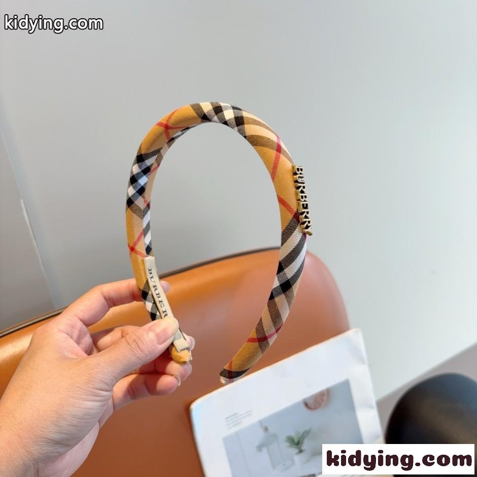 バーバリー カチューシャ 偽物 チェック柄 スリム ヘアアクセサリー-0
