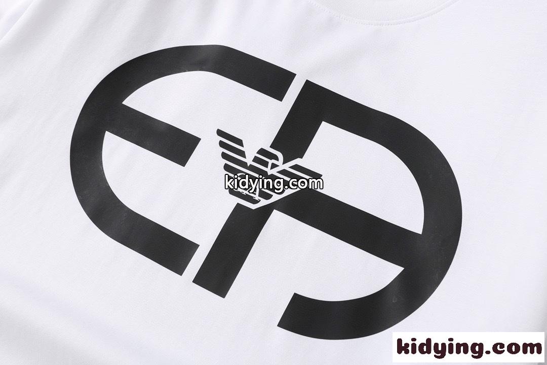 ベーシック アルマーニ tシャツ コピー 着心地抜群 半袖 トップス カジュアル プリント クルーネック-4