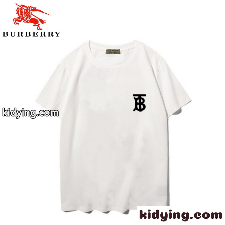 シンプル 合わせやすい ロゴ バーバリー 半袖Tシャツ コピー カジュアル お洒落 クルーネック 春夏 トップス レディース メンズ-4