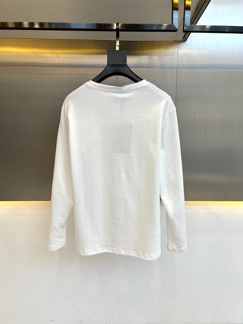 ベーシック ロゴプリント クルーネック 長袖Tシャツ バーバリー Tシャツ コピー ホワイト-3