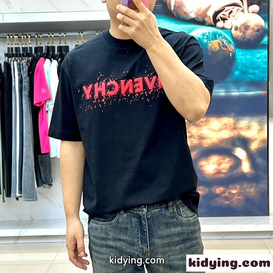 カジュアル ロゴ入り コットン 半袖Tシャツ ジバンシィ Tシャツ コピー ブラック-2
