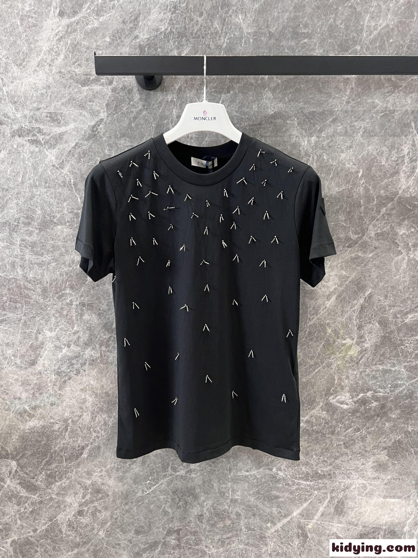 おしゃれ コットン 半袖Tシャツ モンクレール Tシャツ コピー レディース トップス-0