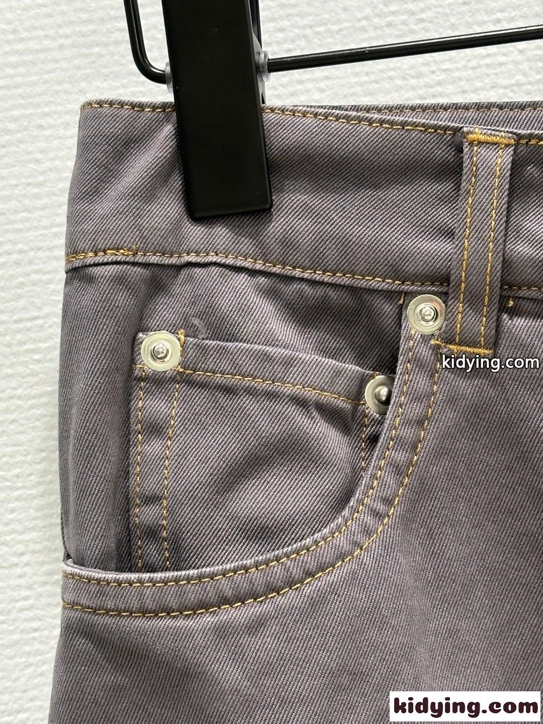 シャンブレー ジーンズ ミュウミュウ ジーンズ コピー レディース デニムパンツ-1