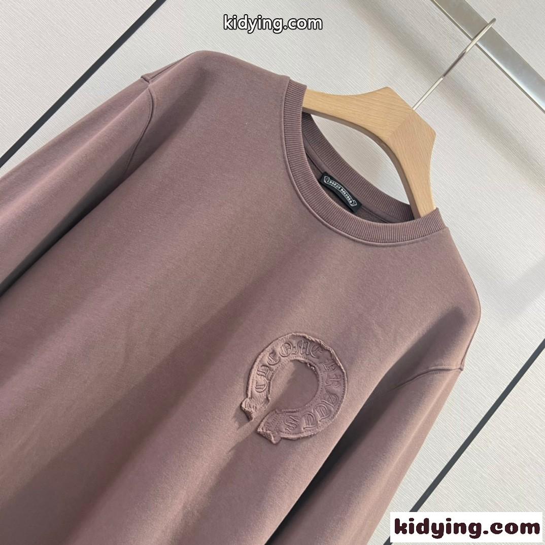 カジュアル クルーネック プルオーバー クロムハーツ Tシャツ コピー 長袖 スウェット-3