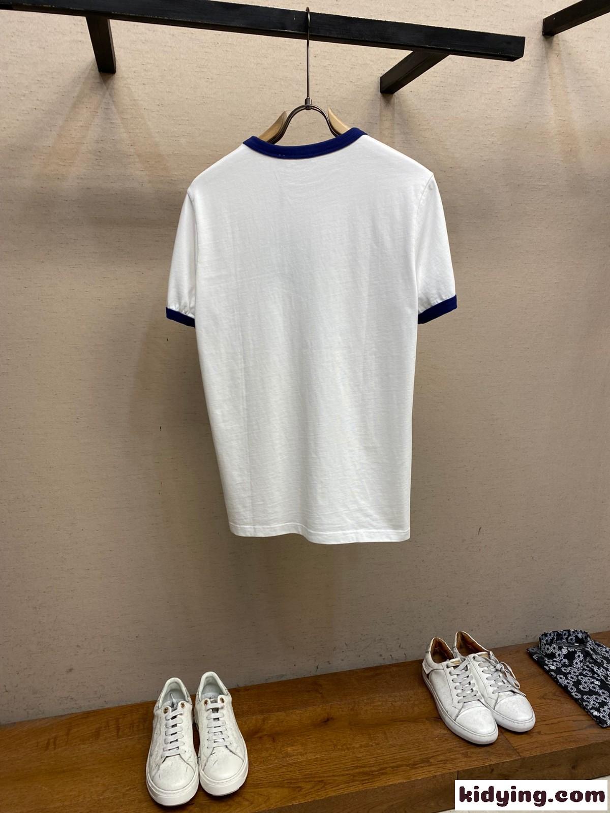 おしゃれ コットンク ルーネック Tシャツ バーバリー 半袖Tシャツ コピー ホワイト-1