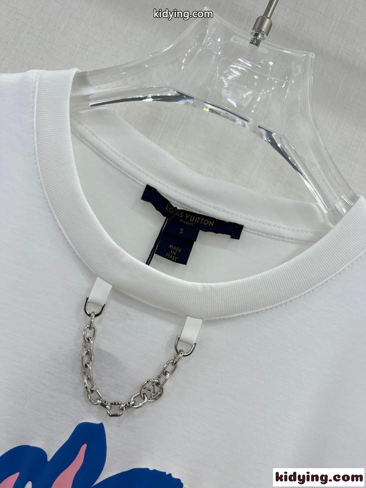 LV × YK サンプリントTシャツ ルイヴィトン Tシャツ コピー 半袖 春夏 合わせやすい-0