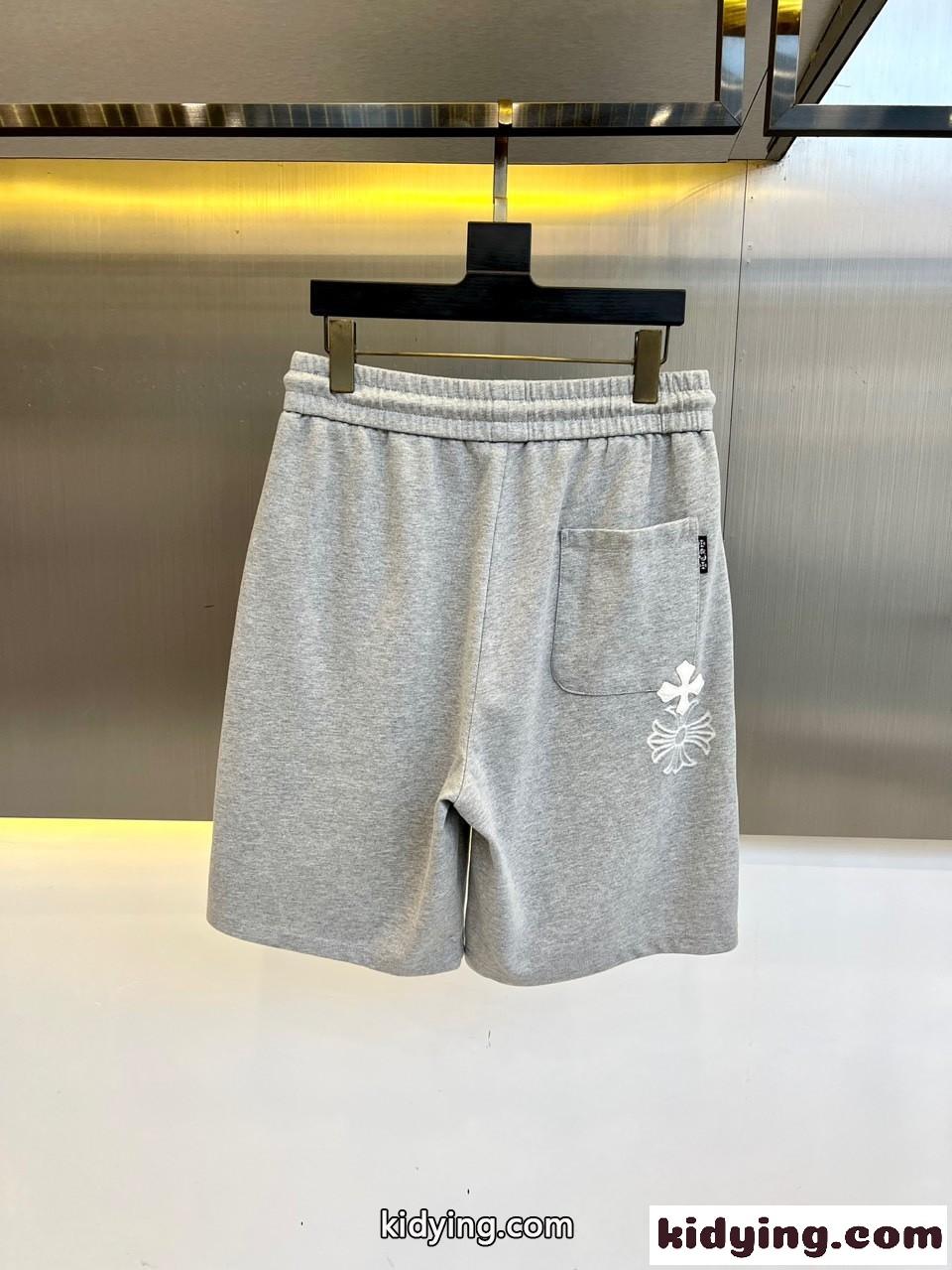 カジュアル 春夏 ショートパンツ クロムハーツ パンツ 偽物 コットン グレー-1