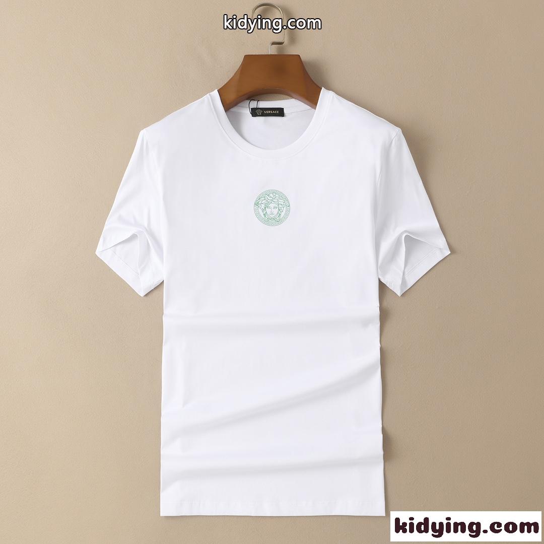 シンプル 春夏 着心地いい クルーネック ヴェルサーチェ 半袖Tシャツ コピー 定番 春夏 トップス メンズ-1