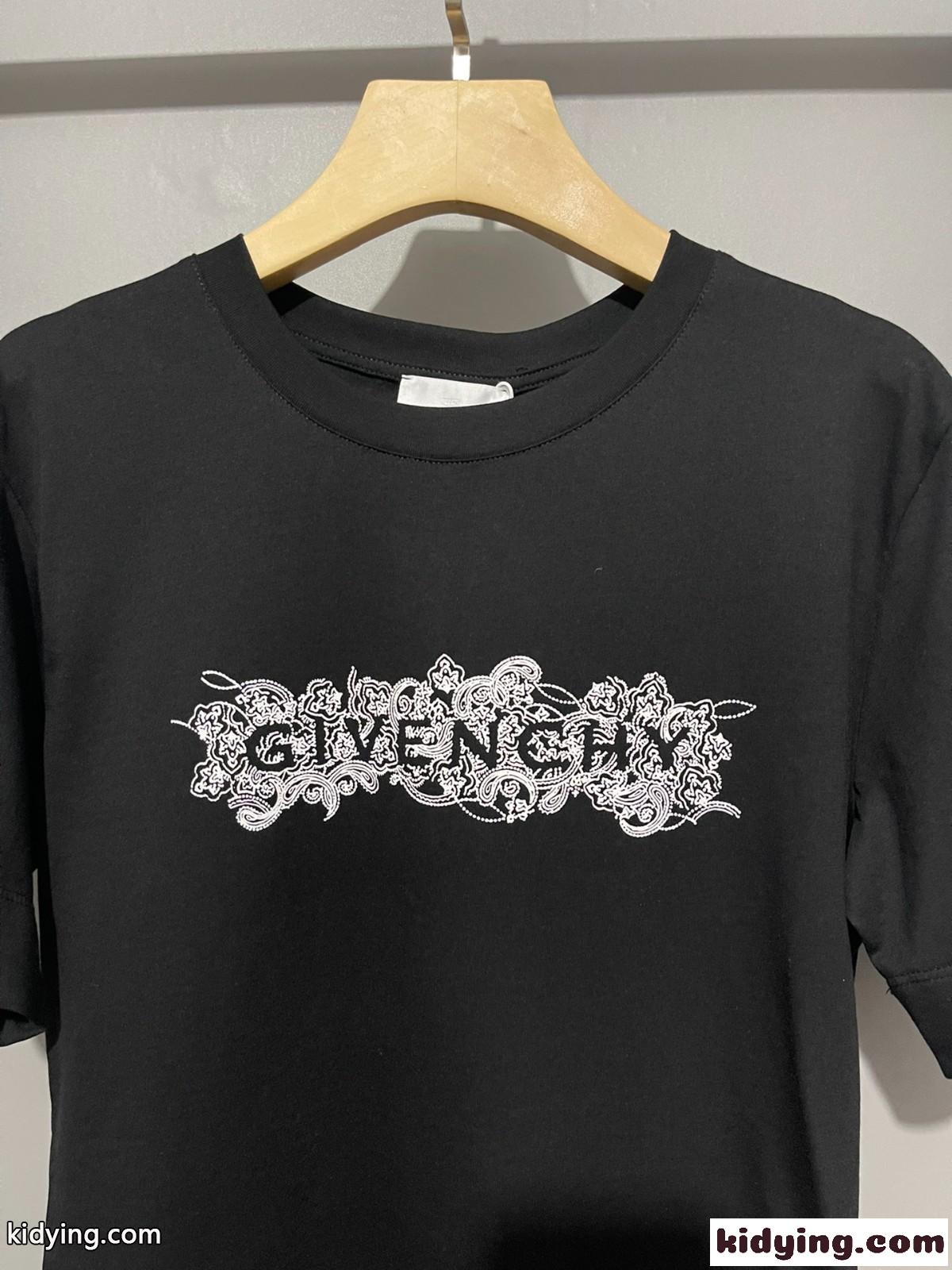 人気 ゆったり クールネック ロゴ コットン 半袖 トップス ジバンシィ Tシャツ コピー カジュアル オシャレホワイト ブラック-4