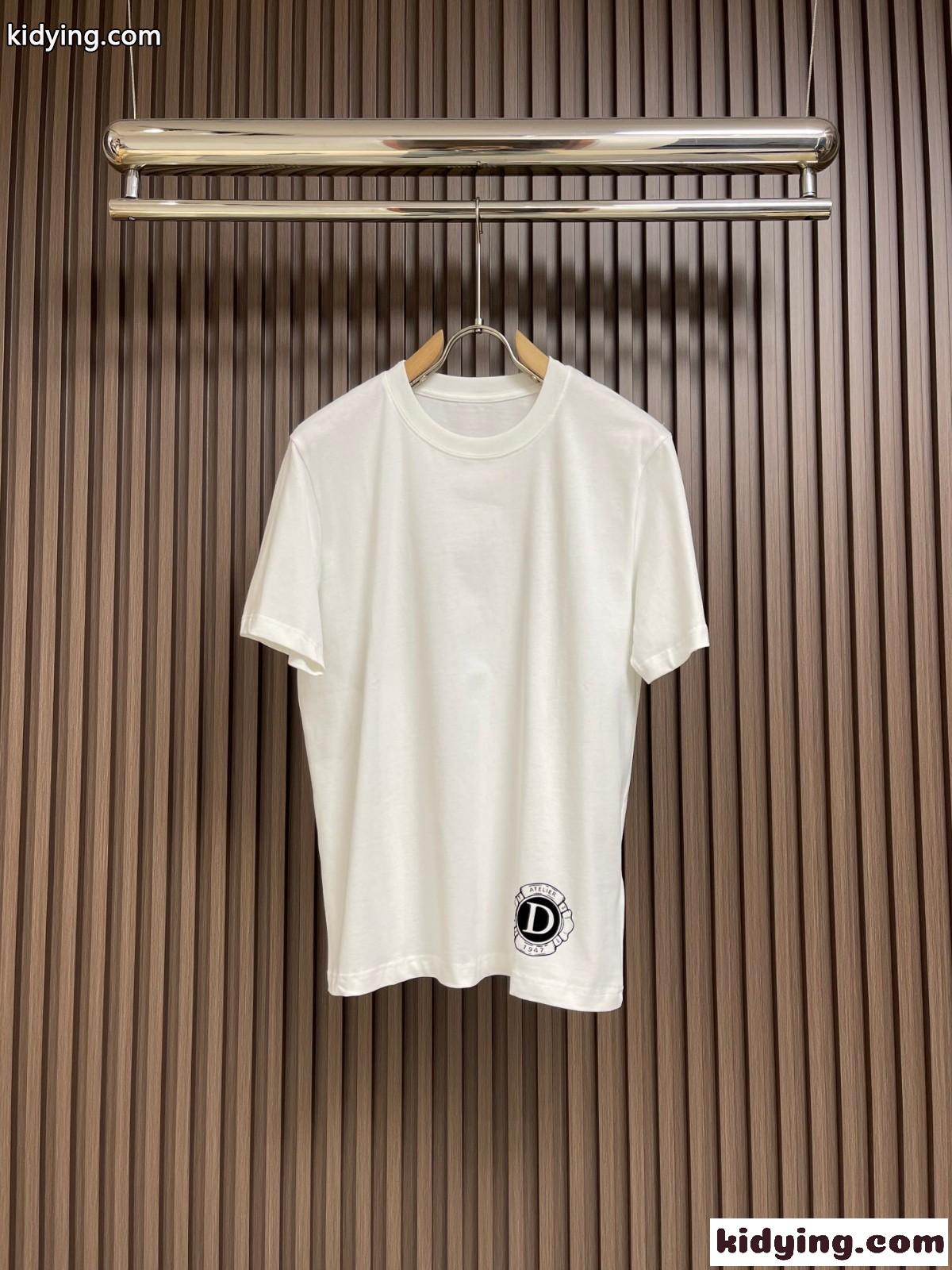 カジュアル コットンジャージーTシャツ クリスチャン・ディオール 半袖Tシャツ コピー ホワイト-1